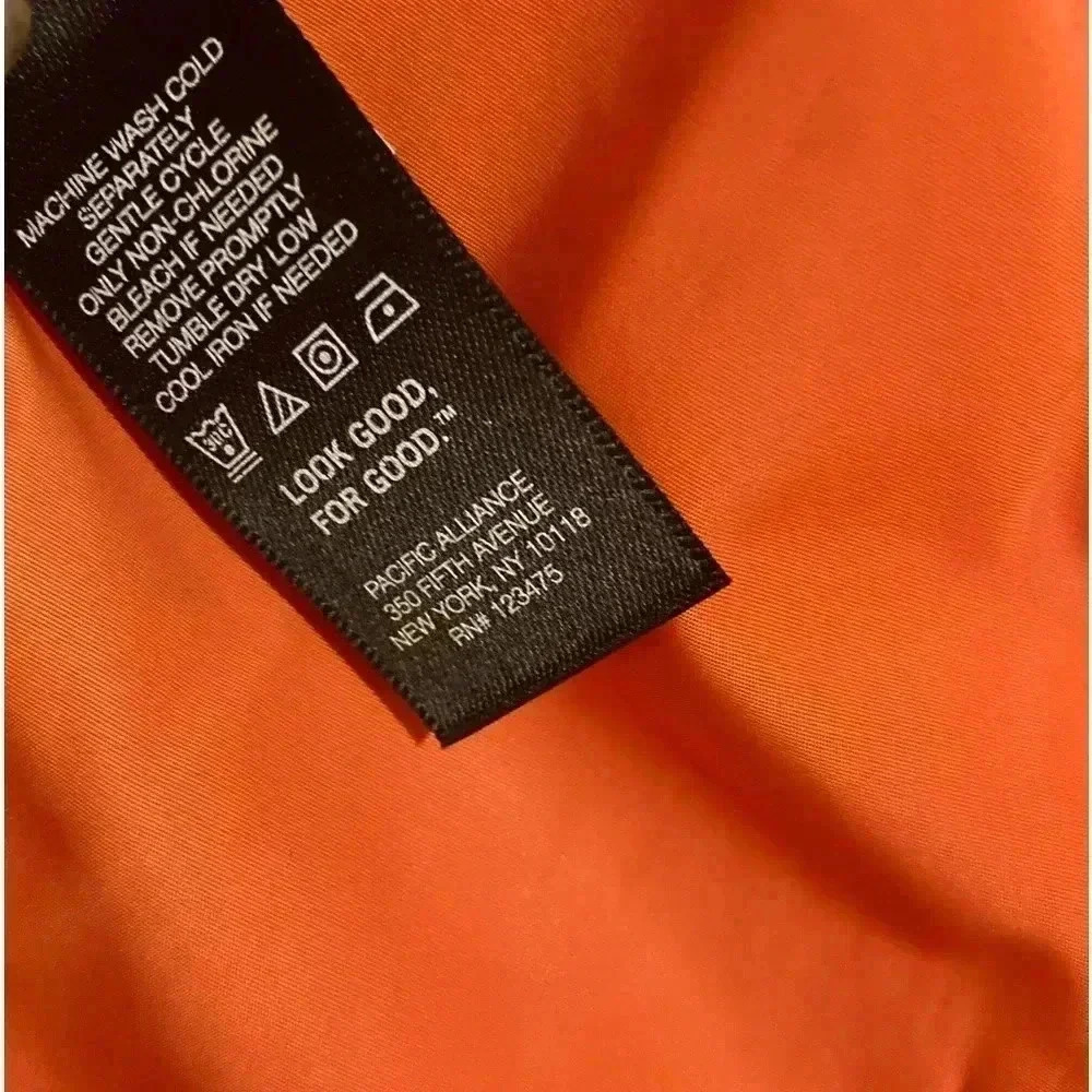 New Kenneth Cole New York Women’s Orange Raincoat with Belt Sz. Small NWT - Picture 10 of 13
